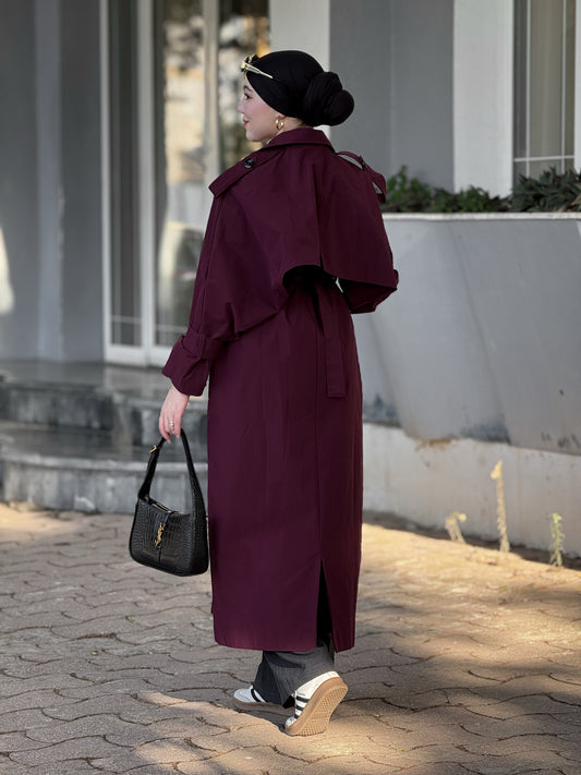 Gabardine Trench-coat longue