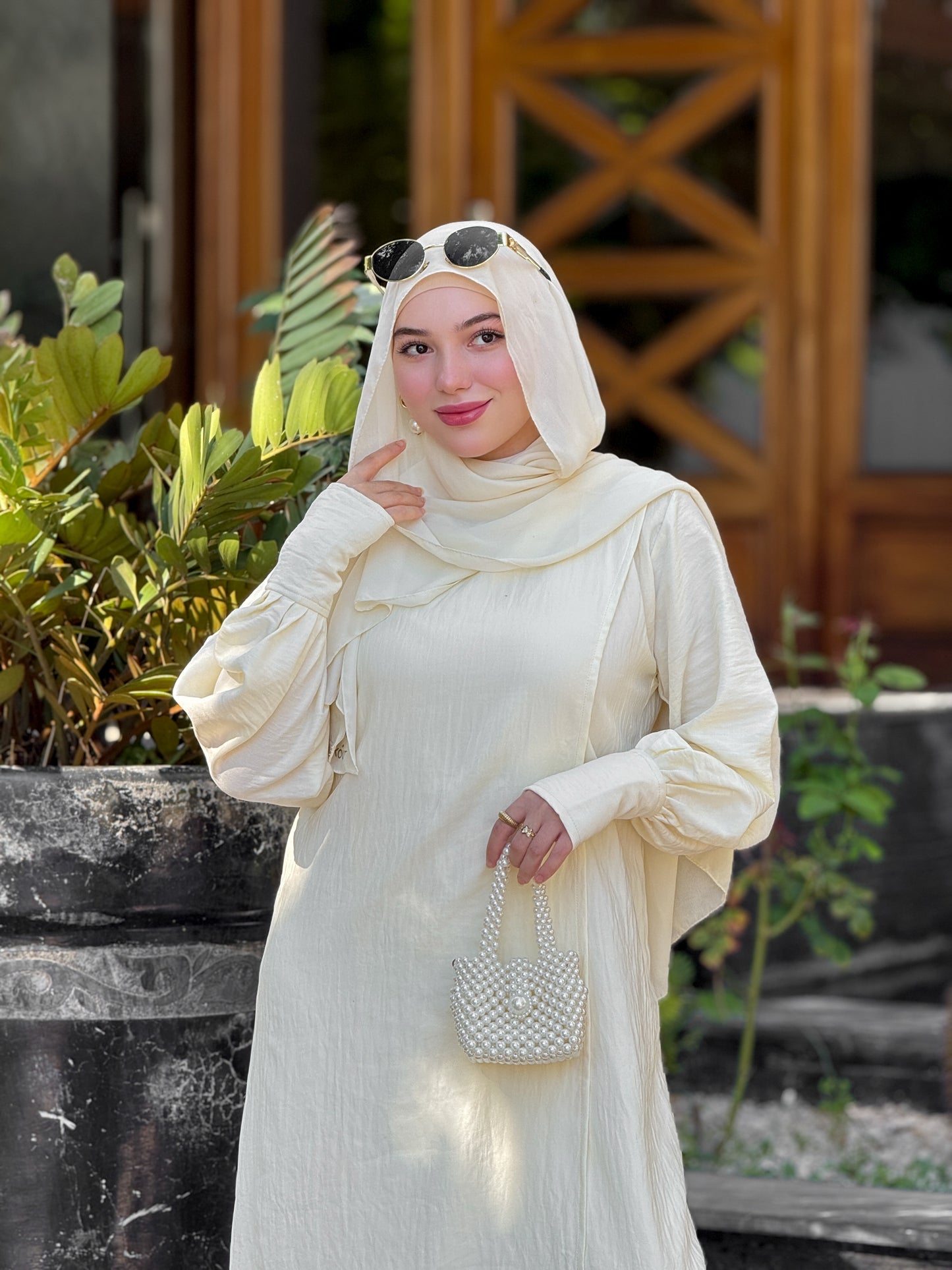 Longue robe + pantalon large féminine ensemble