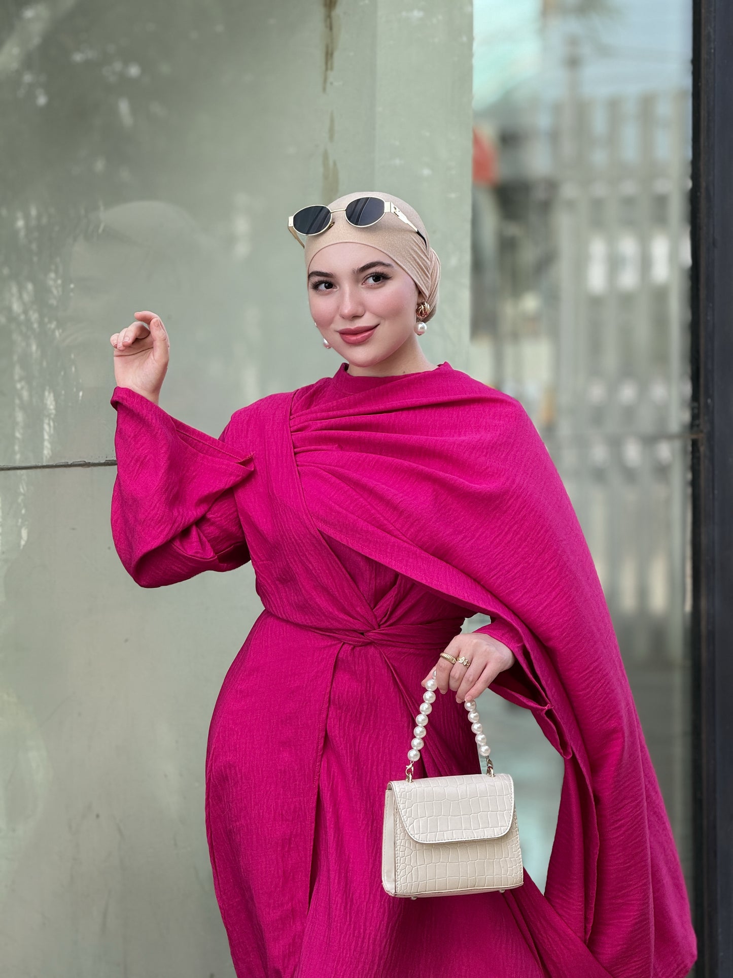 Robe féminine en 3pcs robe & sous robe & châle