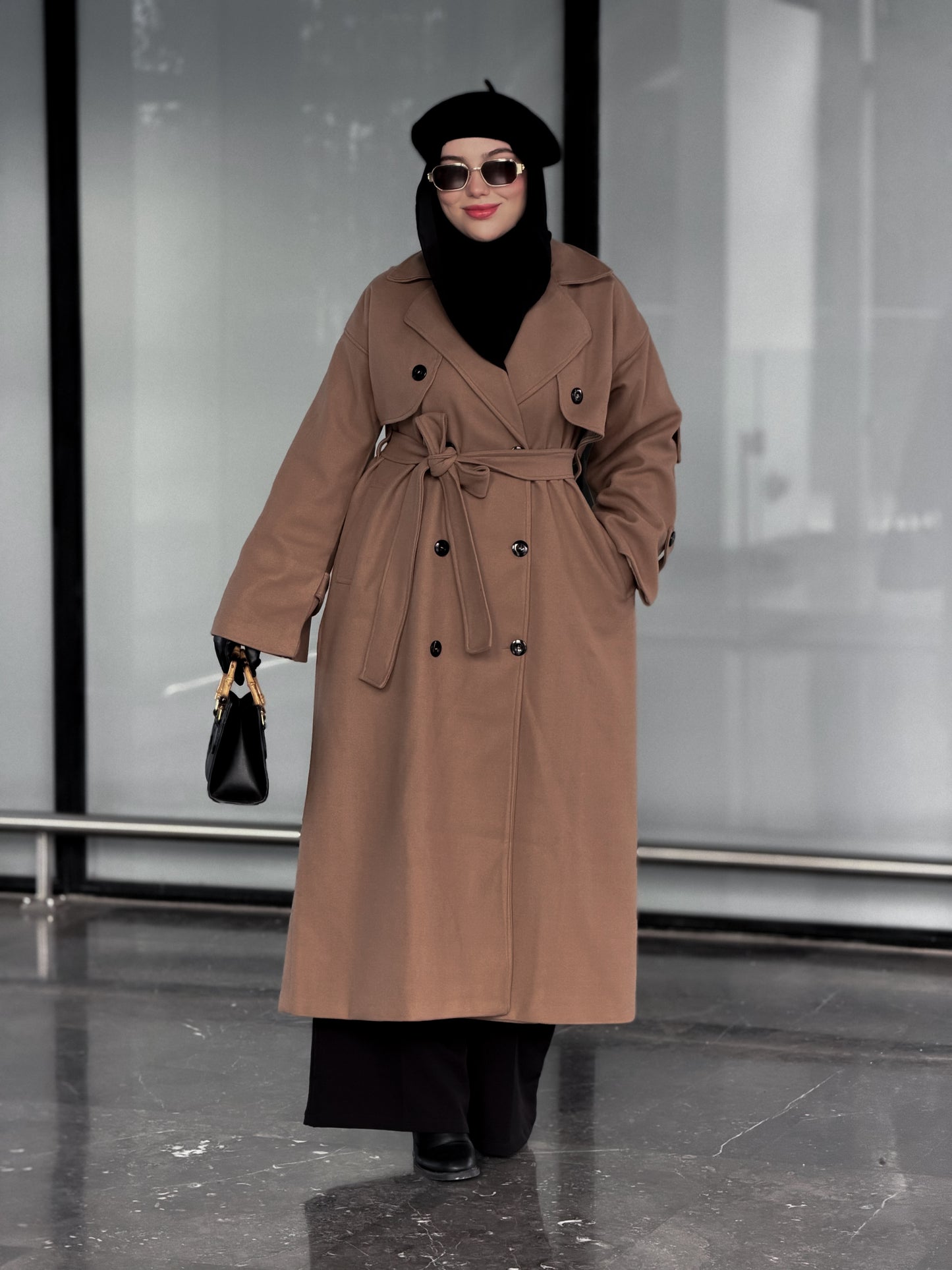 Aéna oversize brown coat