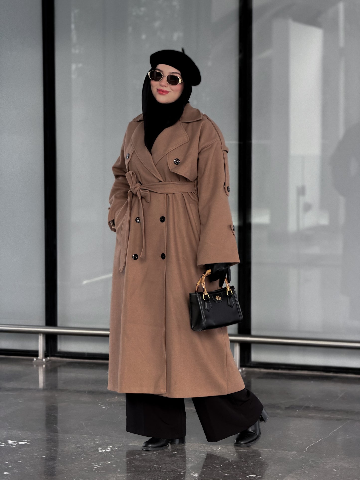 Aéna oversize brown coat