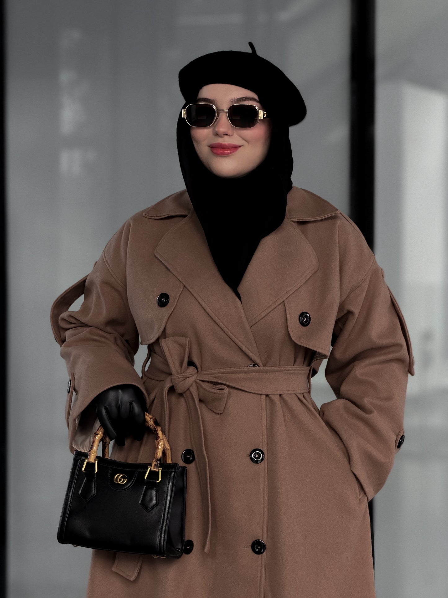 Aéna oversize brown coat